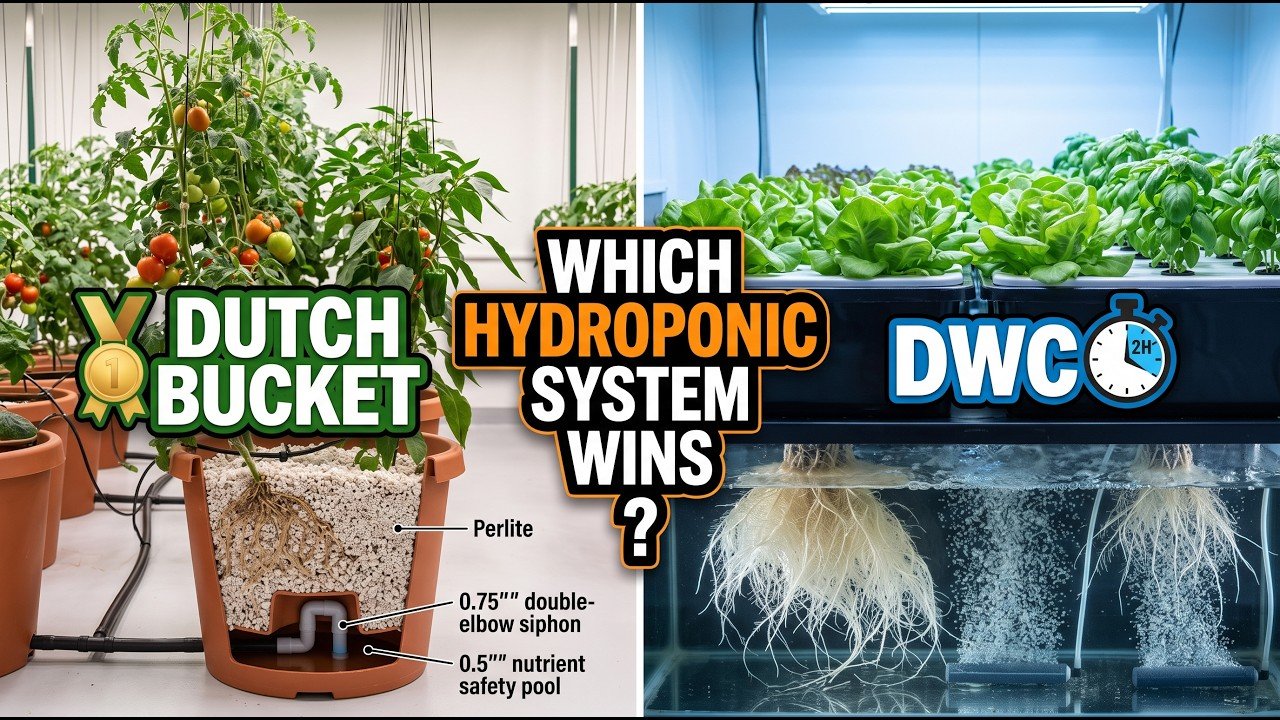 Dutch Bucket vs. DWC: Which Hydroponic System Wins?
