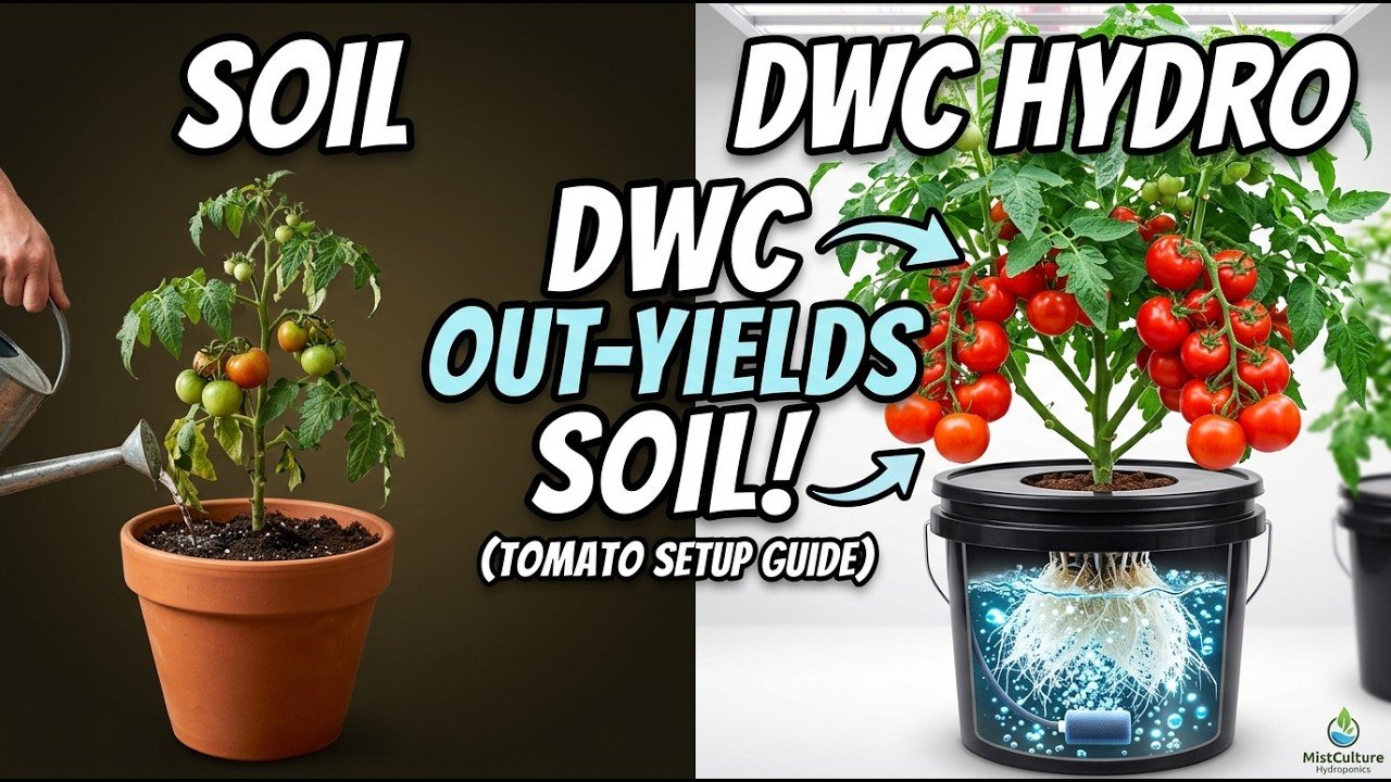 Why DWC Hydroponics Out-Yields Soil (Tomato Setup Guide)