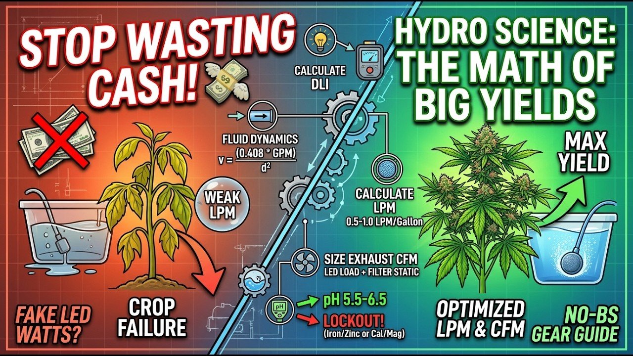 The Math of Hydroponics: Sizing Pumps, Pipes & LED Lights