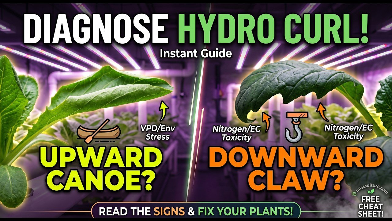 Hydroponic Leaf Curl: Upward Canoe vs. Downward Claw