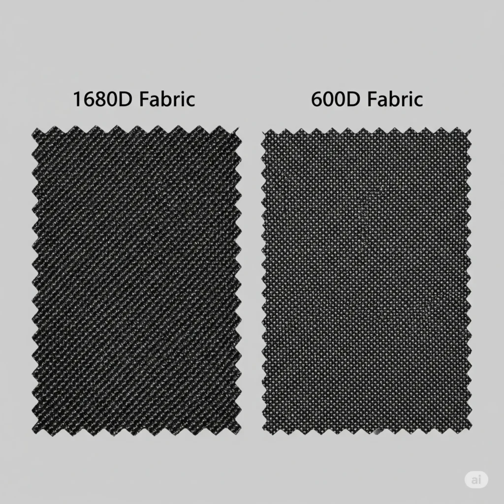Grow Tent Buying Guide: Fabric, Poles & Ports Explained 1 A close-up texture comparison of 1680D and 600D grow tent fabric to show the difference in thickness.