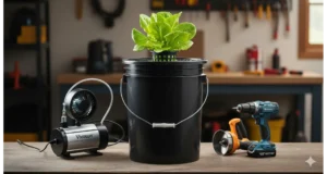 A DIY DWC hydroponic system built on a budget for beginners and hobbyists.