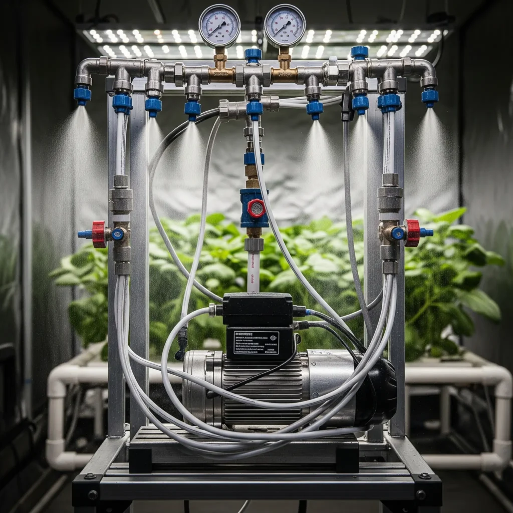 High pressure aeroponic pump manifold