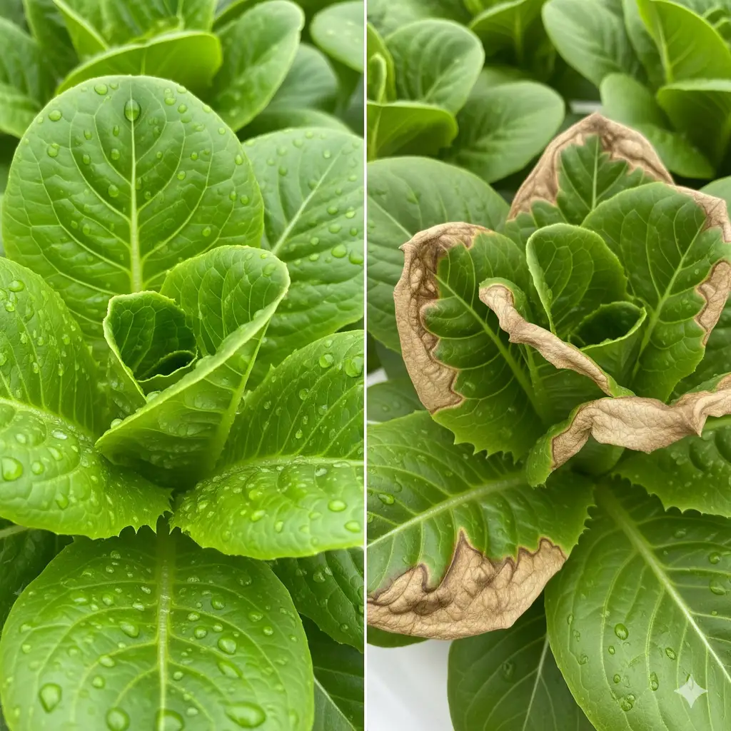 Cal-Mag Hydroponics: When You Actually Need It 2 Magnesium deficiency in hydroponic Peppers | Interveinal chlorosis on older leaves