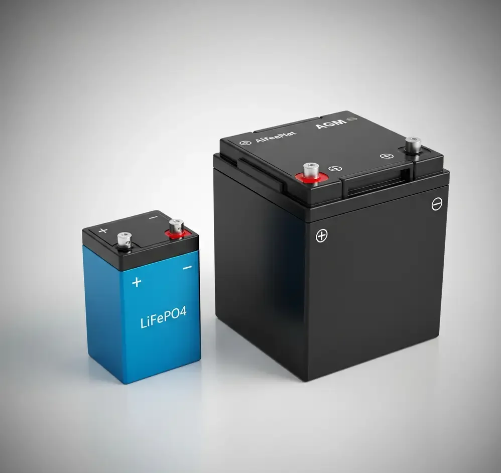 A comparison of lithium and AGM batteries for off-grid power storage.