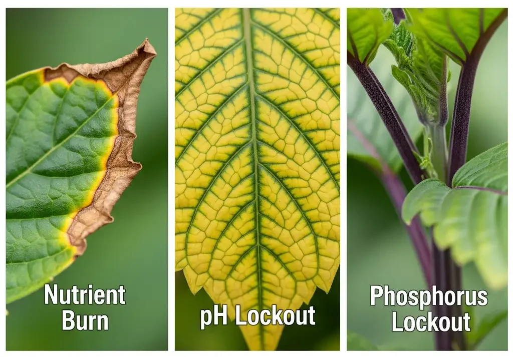 A hydroponic plant showing signs of nutrient lockout | Reading plant SOS signals.