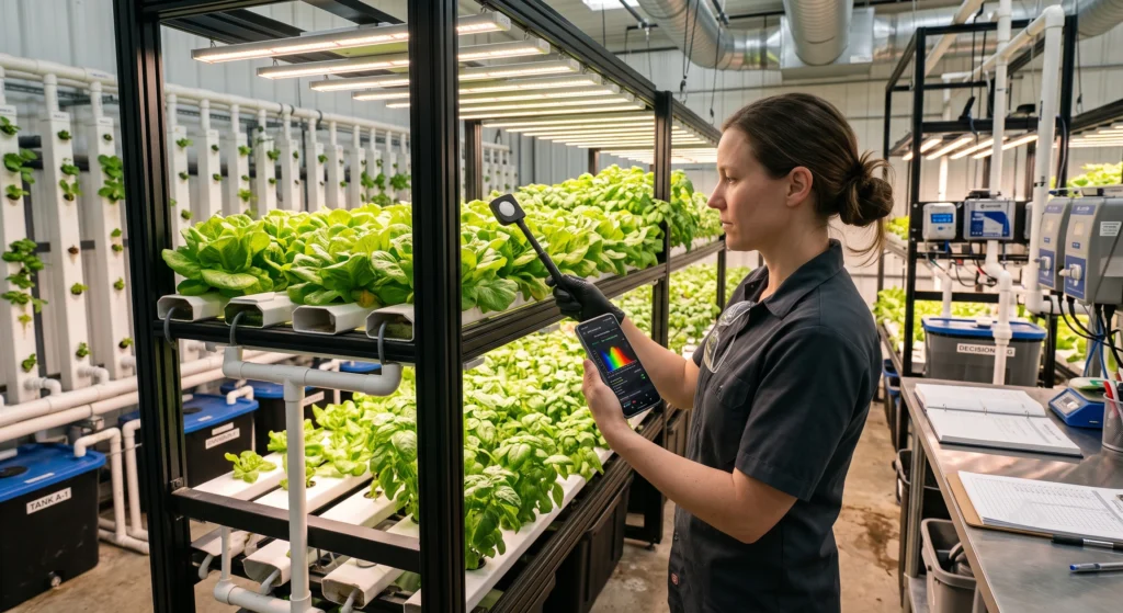 Quantum PAR Meters vs Smartphone Light Meter Apps: Comparing Accuracy for Indoor Growers 9 Indoor grower deciding between a professional PAR meter and a smartphone light meter app.