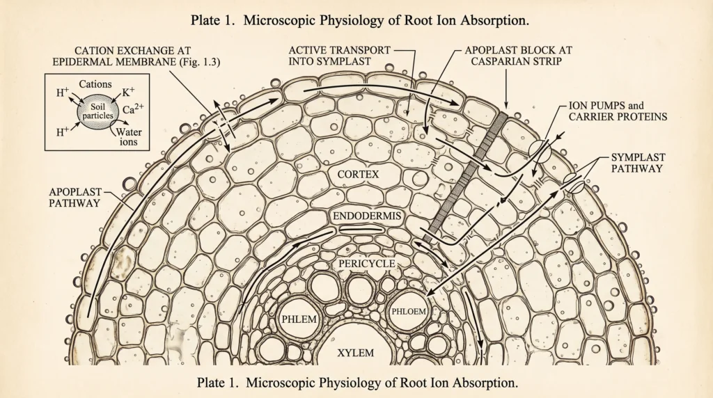 DIY hydroponic system | Cross section of plant root absorbing nutrient solution