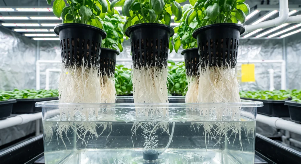 Clean healthy hydroponic roots after successful biological fungus gnat eradication