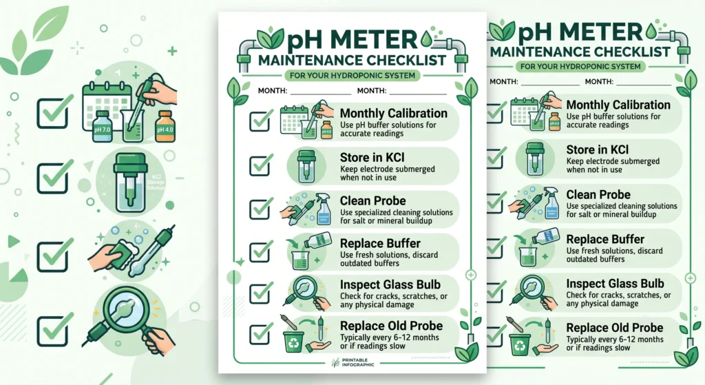 The Ultimate Hydroponic pH Meter Guide: Anatomy of a $1,200 Mistake 14 Maintenance checklist for extending the life of hydroponic pH meters and probes