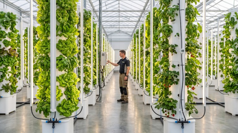 Inter-Canopy Lighting for Vertical Hydroponic Towers: A Design Guide