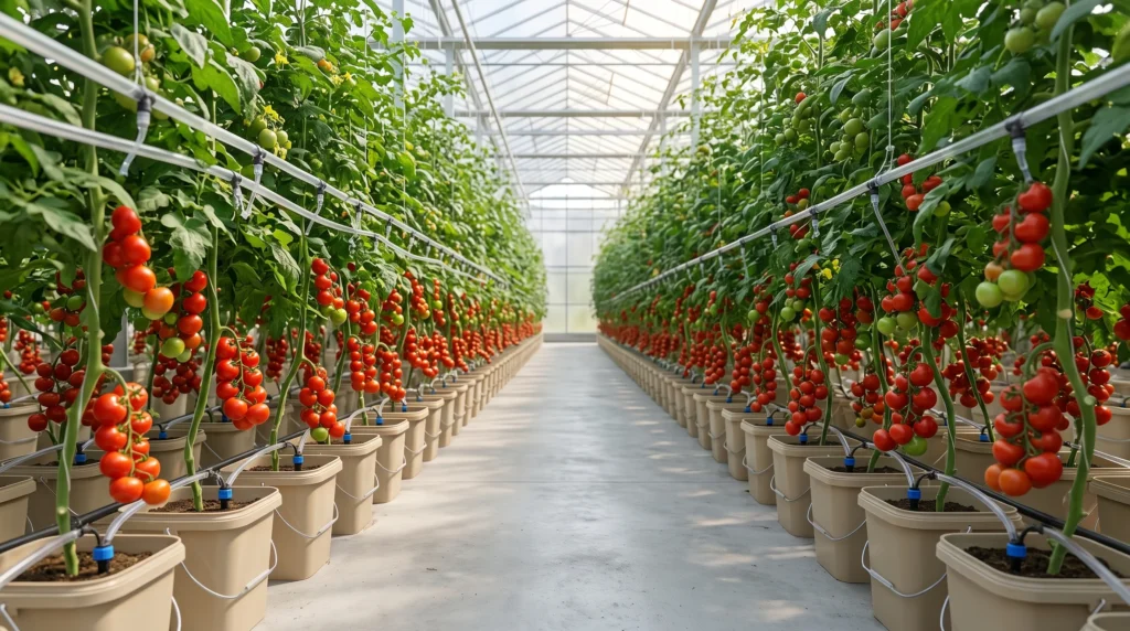 Masterblend vs Jack's 321 | Lush tomato vines in Dutch buckets using Masterblend dry nutrient feed