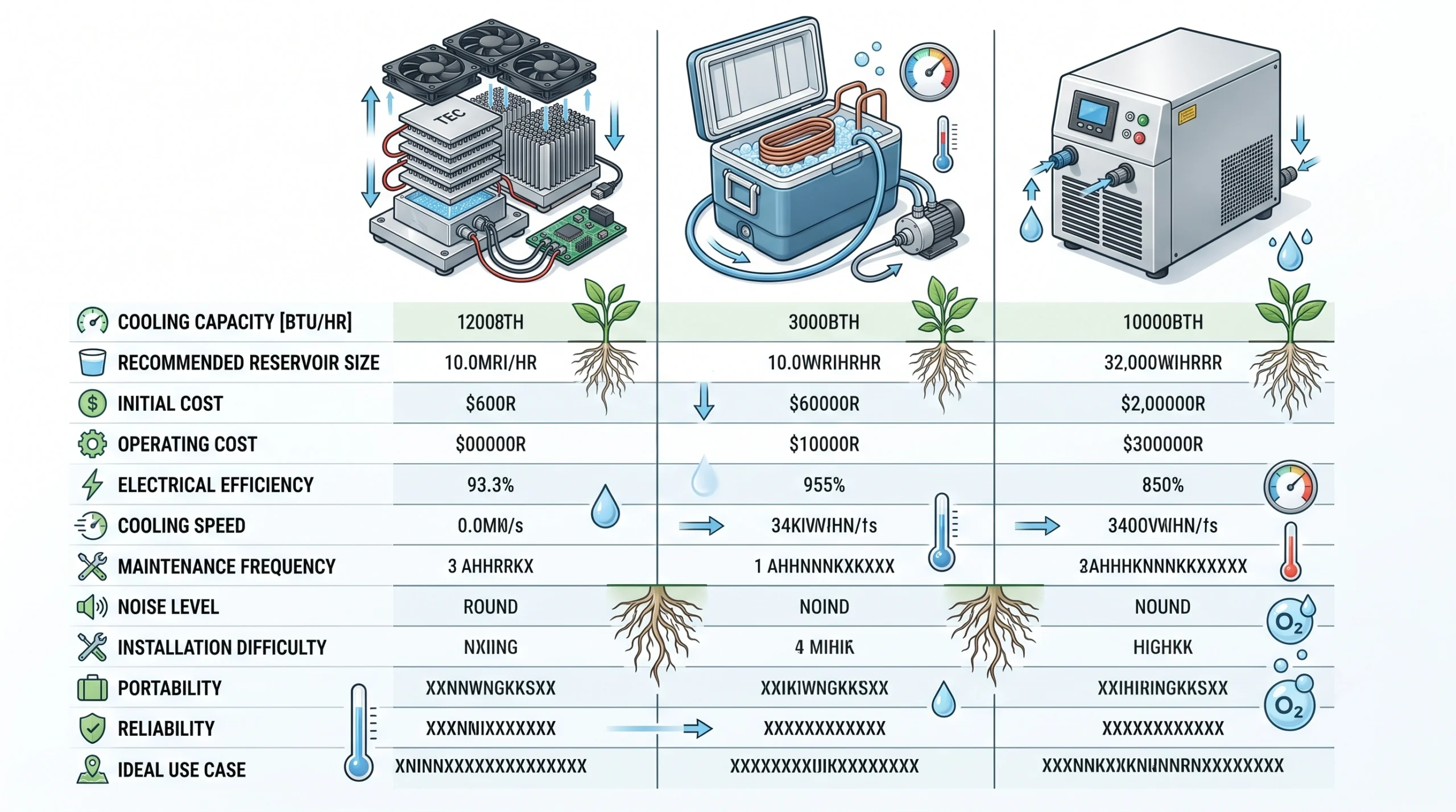 DIY Hydroponic Chiller Comparison Cheat Sheet