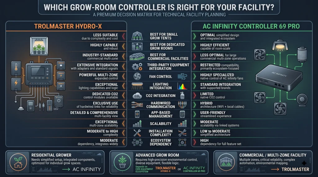 TrolMaster Hydro-X vs AC Infinity Controller 69 Pro: Technical Comparison 12 TrolMaster Hydro-X vs AC Infinity Controller 69 Pro final decision matrix