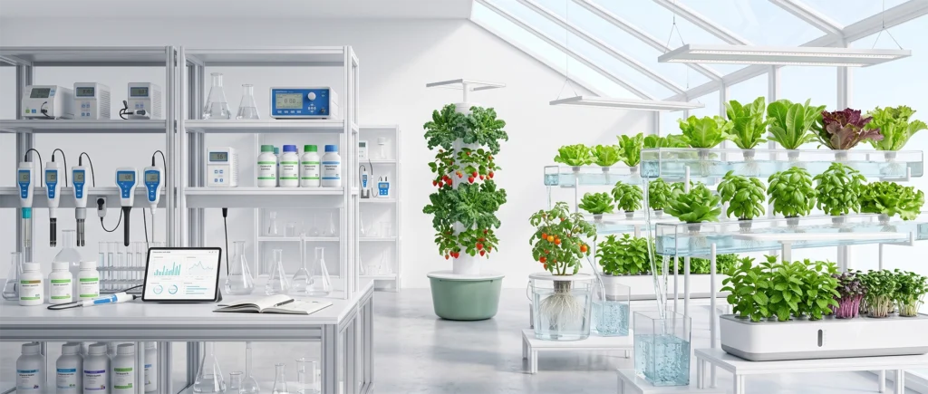 Hydroponic grow space at MistCulture