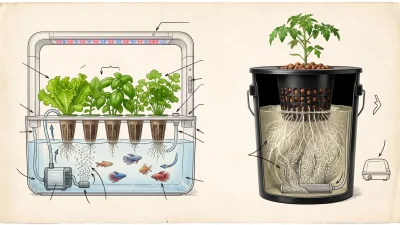 aerogarden vs custom hydroponic setup | Side by side comparison of root zones