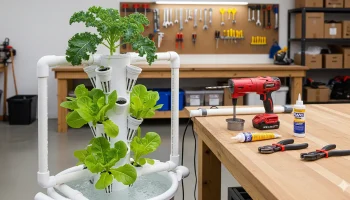 A DIY PVC vertical hydroponics system blueprint and guide for building a high-yield urban garden.