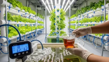 A side-by-side comparison of EC and PPM readings from hydroponic nutrients, showing the importance of using a consistent conversion scale.